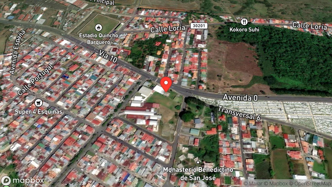 Mapa del incidente ESTACION DE CARTAGO REPORTA ESCAPE DE GAS LP