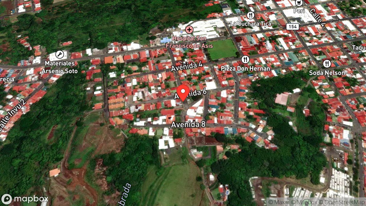 Mapa del incidente AMENAZA DE CAIDA DE ROTULO