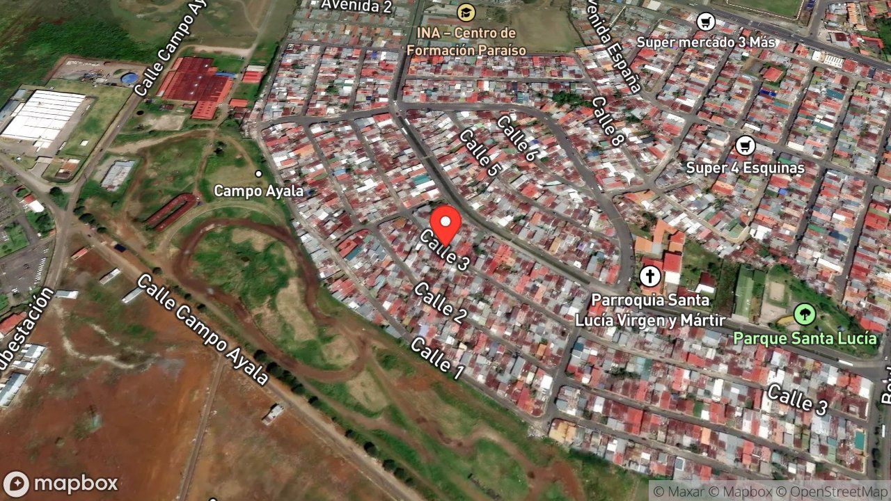Mapa del incidente ENJAMBRE DE ABEJAS