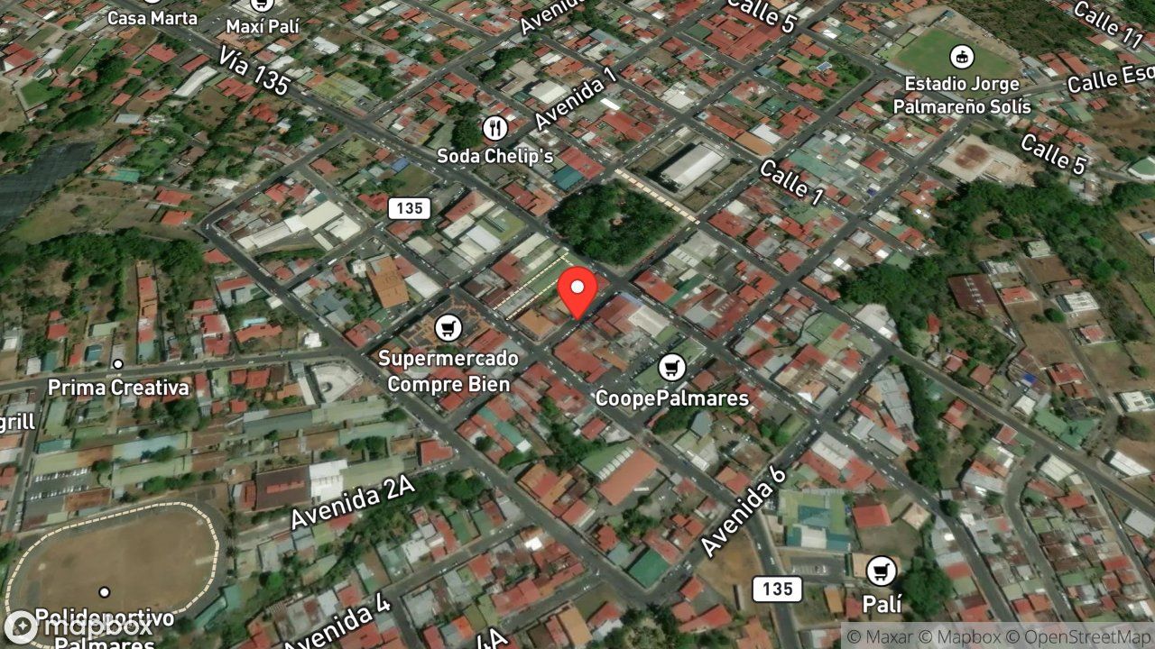 Mapa del incidente ESTACION DE PALMARES REPORTA ADULTA MAYOR ENCERRADA EN VIVIENDA