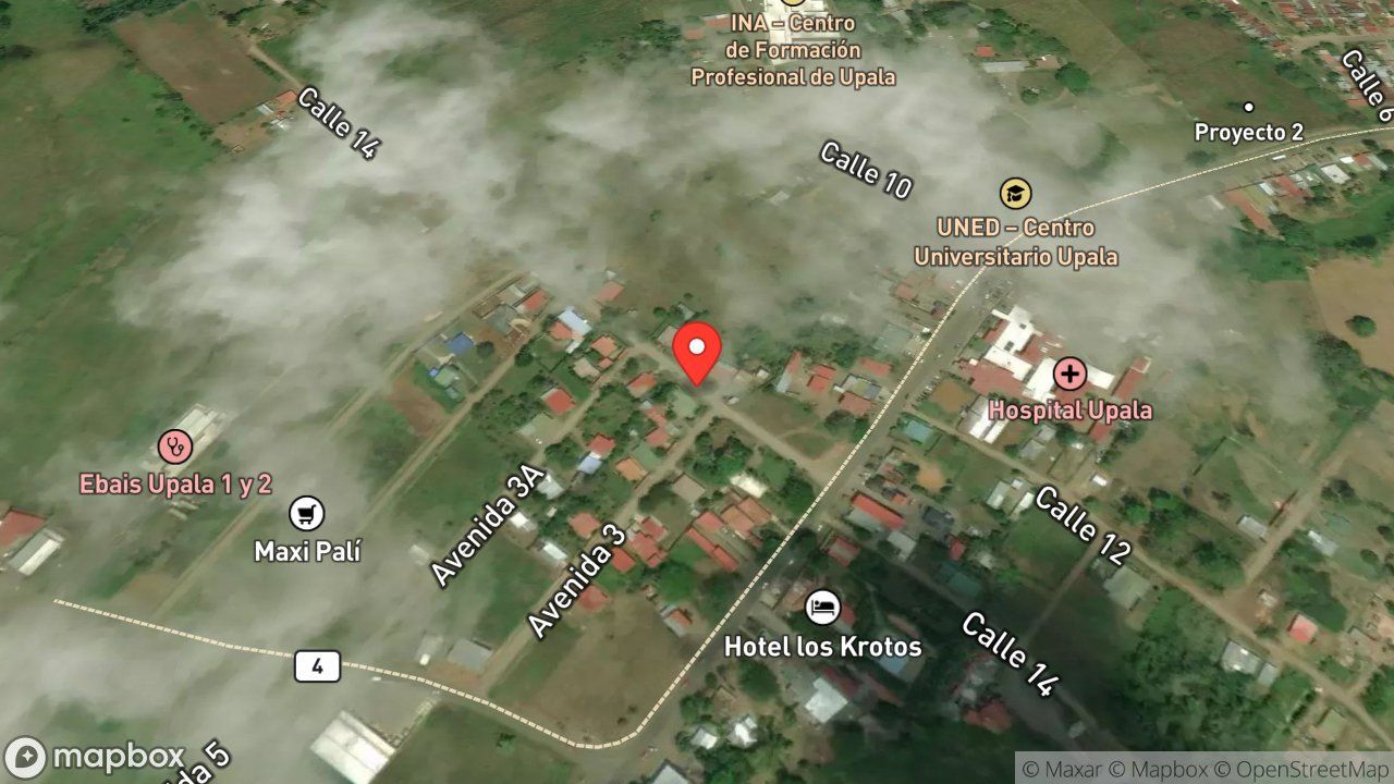 Mapa del incidente ESTACION DE UPALA REPORTA PROBLEMAS CON SERPIENTE