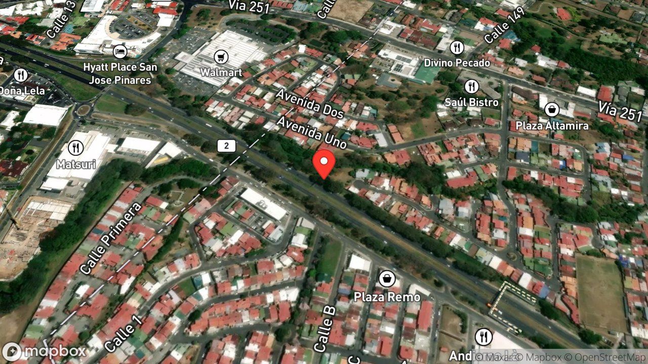 Mapa del incidente ENJAMBRE DE ABEJAS