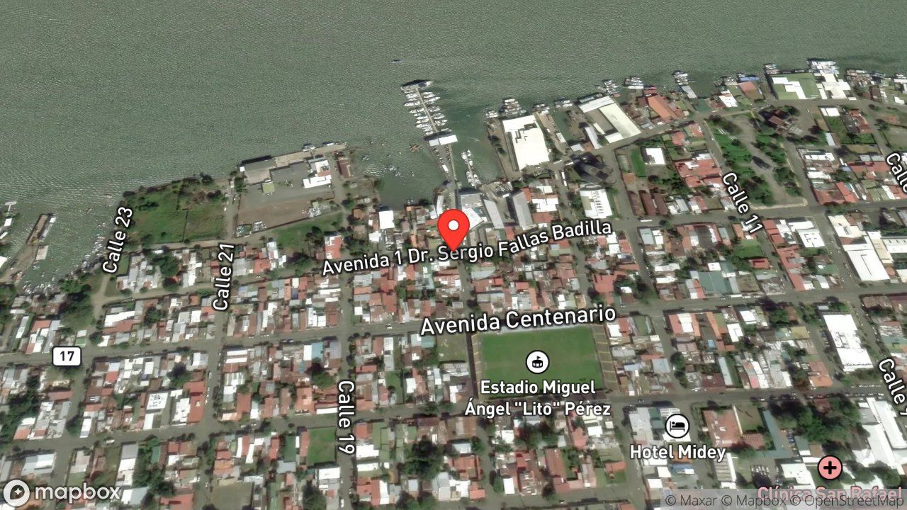Mapa del incidente ESTACION DE PUNTARENAS REPORTA ENJAMBRE DE ABEJAS