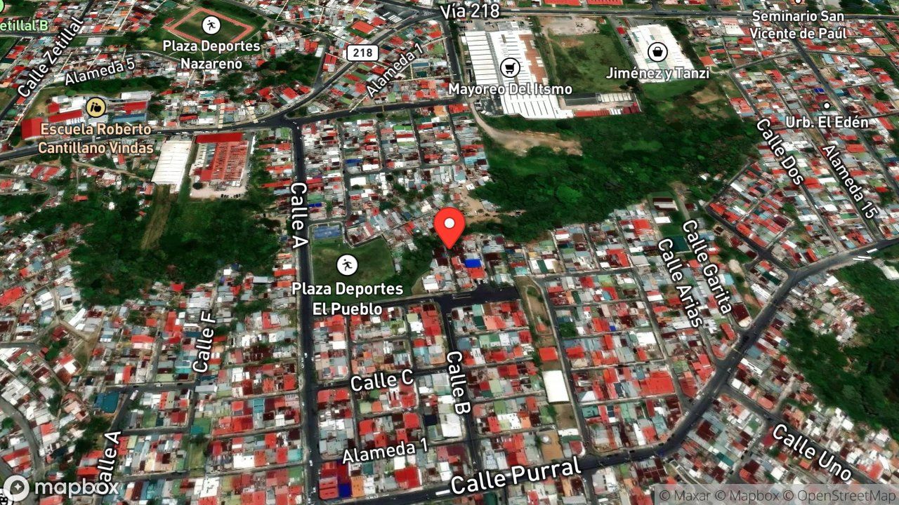 Mapa del incidente ENJAMBRE DE ABEJAS
